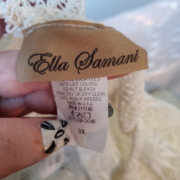 Ella Samani Boho Flower Lacr Topper Or Swim Cover-up 3X NWOT - Picture 6 of 8